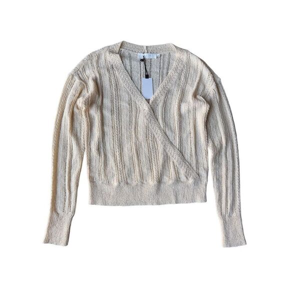 ASTR The Label Cream Knit Wrap V-neck Sweater - Picture 5 of 10